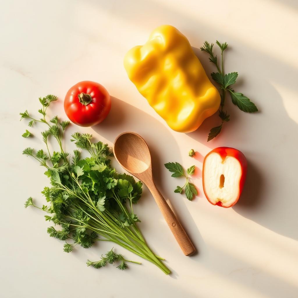 Ingredientes frescos e naturais