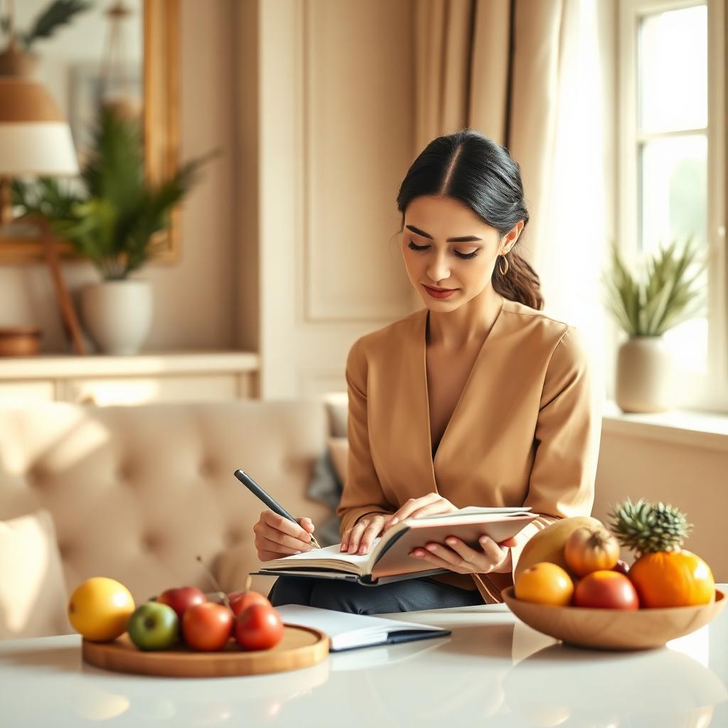Nutricionista em atendimento